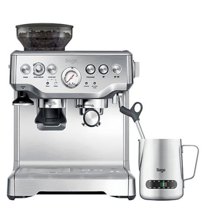מכונת אספרסו Sage SES875BSS Barista Express סייג' טוחנת חצי אוטומטית משולבת פולי קפה בריסטה 15 בר PID יבואן רשמי | משלוח מהיר
