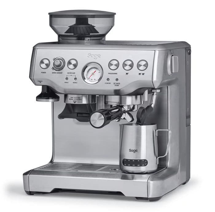 מכונת אספרסו Sage SES875BSS Barista Express סייג' טוחנת חצי אוטומטית משולבת פולי קפה בריסטה 15 בר PID יבואן רשמי | משלוח מהיר