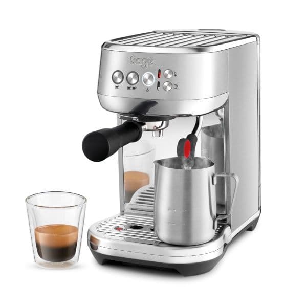 מכונת קפה קומפקטית Sage The Bambino™ Plus SES500BSS נירוסטה עם מקציף אוטומטי - יבואן רשמי משלוח מהיר