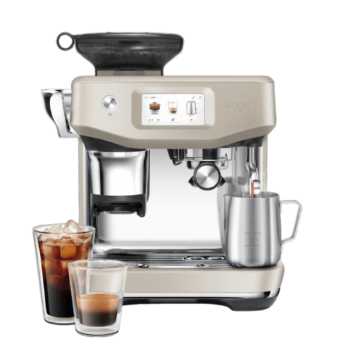 מכונת קפה טוחנת Sage Barista Touch Impress SES882ALM עם Cold Brew בצבע קרם שקדים - יבואן רשמי