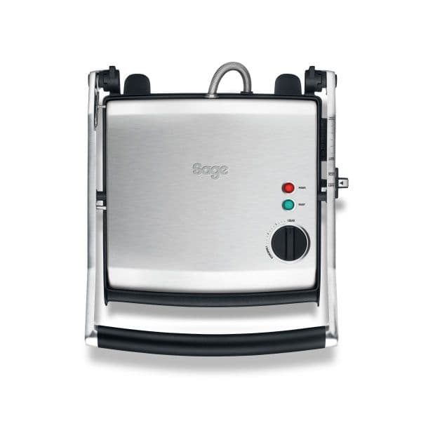 טוסטר לחיצה סייג' SAGE SGR200BSS גריל שולחני עוצמתי עם בקרת גובה והטייה לניקוז שומן נירוסטה - יבואן רשמי | משלוח מהיר