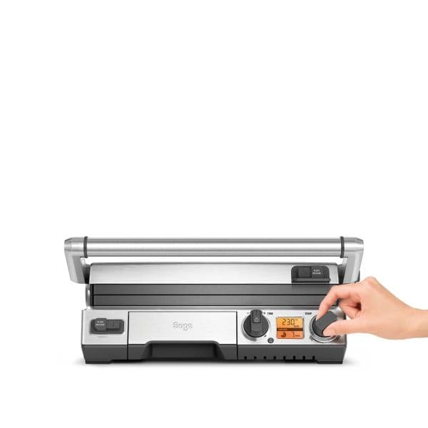 טוסטר גריל לחיצה SAGE SGR820BSS סייג' the Smart Grill גריל שולחני דיגיטלי פלטות נשלפות 2400W נירוסטה - יבואן רשמי | משלוח מהיר