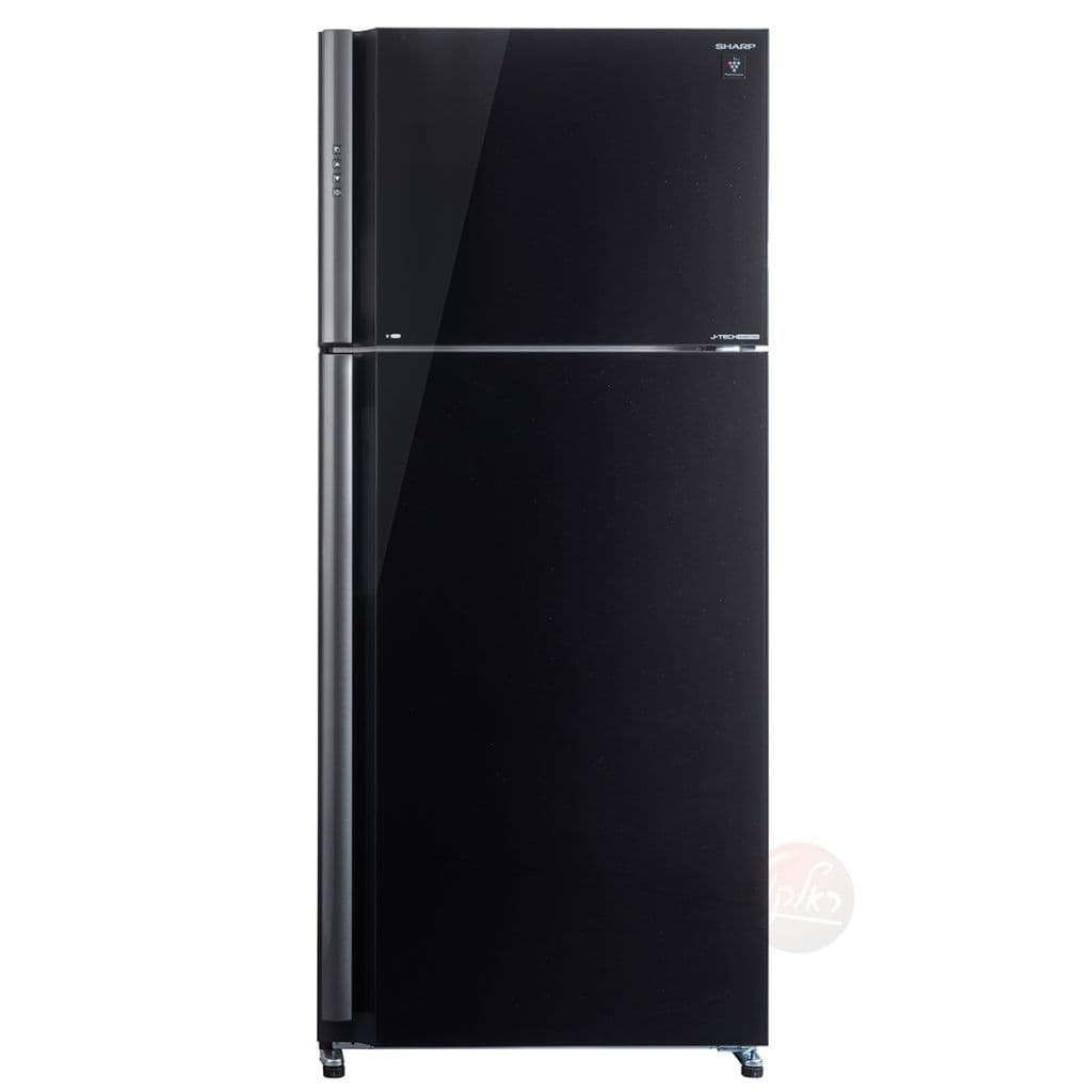 מקרר מקפיא עליון SHARP SJ-5878BK שארפ 2 דלתות זכוכית שחורה 588 ליטר אינוורטר NoFrost עם פיקוד שבת - יבואן רשמי