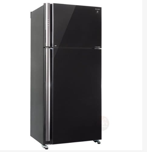 מקרר מקפיא עליון SHARP SJ-5878BK שארפ 2 דלתות זכוכית שחורה 588 ליטר אינוורטר NoFrost עם פיקוד שבת - יבואן רשמי