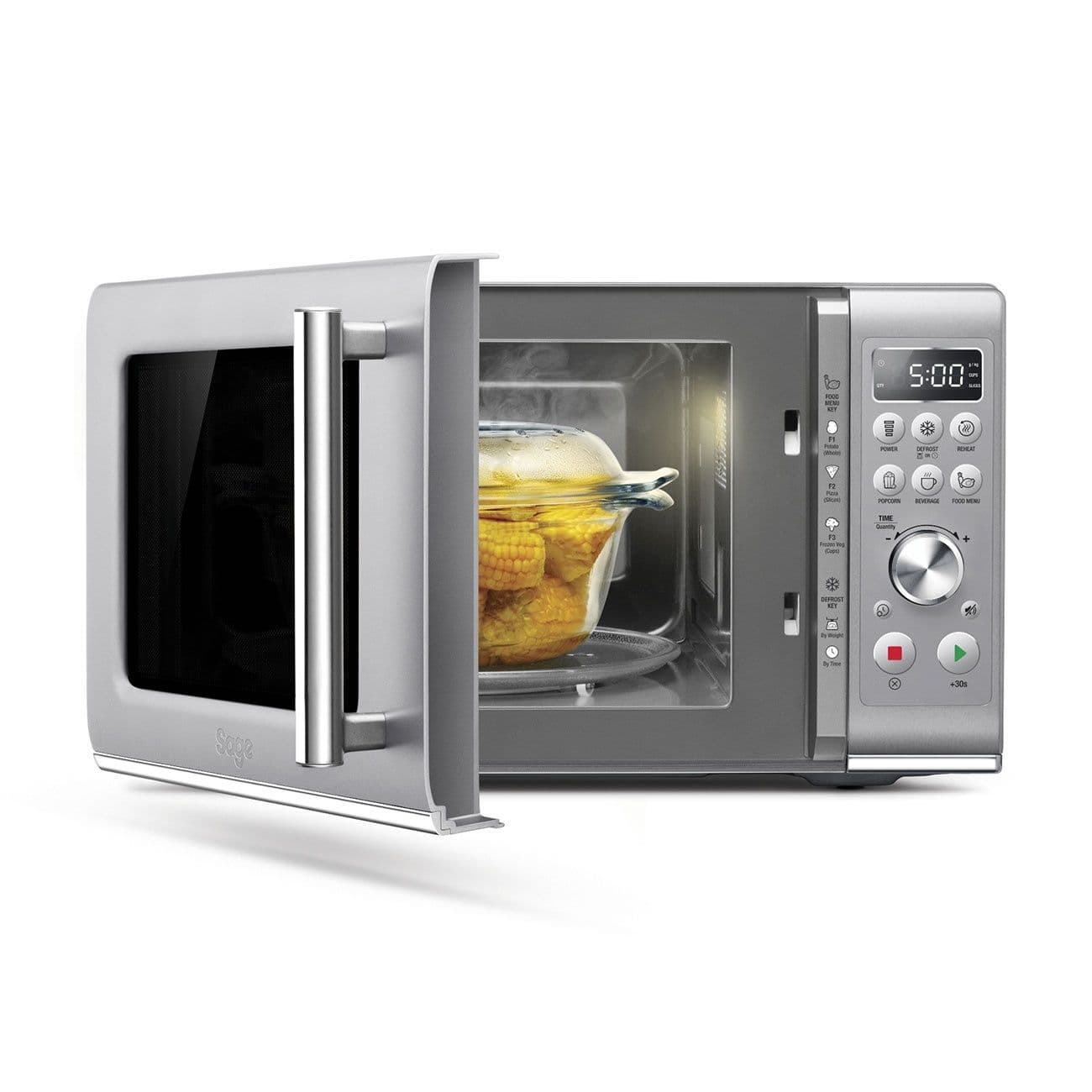 מיקרוגל דיגיטלי SAGE סייג SMO650SIL אפור 25 ליטר 800W עם טריקה שקטה - יבואן רשמי | משלוח מהיר