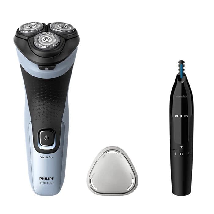 מכונת גילוח Philips X3003/02 – גילוח רטוב ויבש עם קוצץ אף | יבואן רשמי-משלוח מהיר