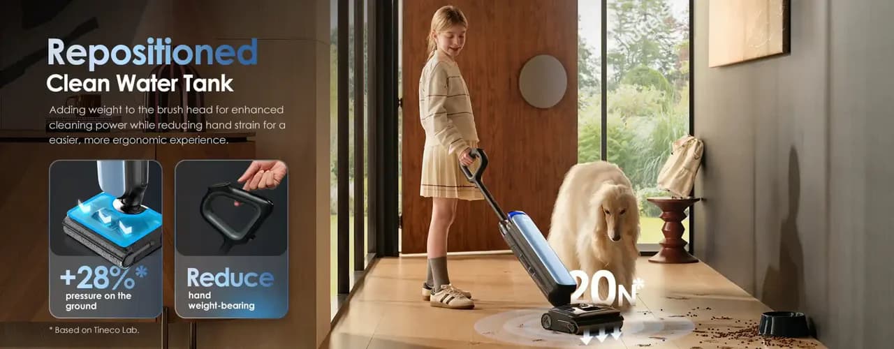 שואב שוטף אלחוטי Tineco FLOOR ONE S9 Artist Pro – עד 75 דקות עבודה