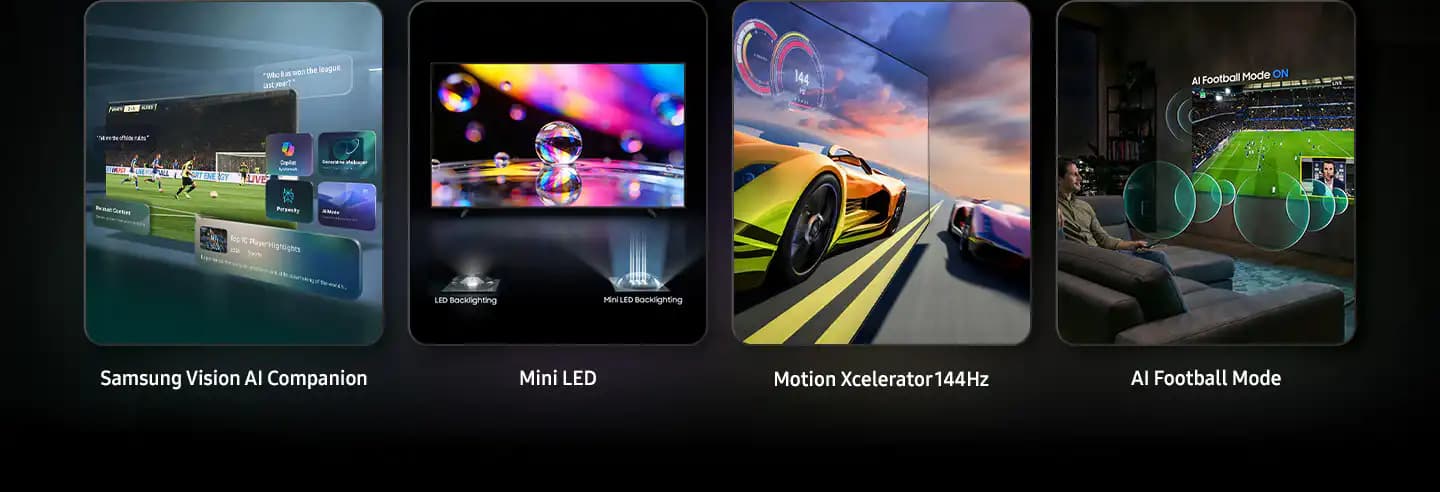 טלוויזיה חכמה Samsung UE100M90H ‏100 אינץ׳ Mini LED 4K Vision AI - יבואן רשמי