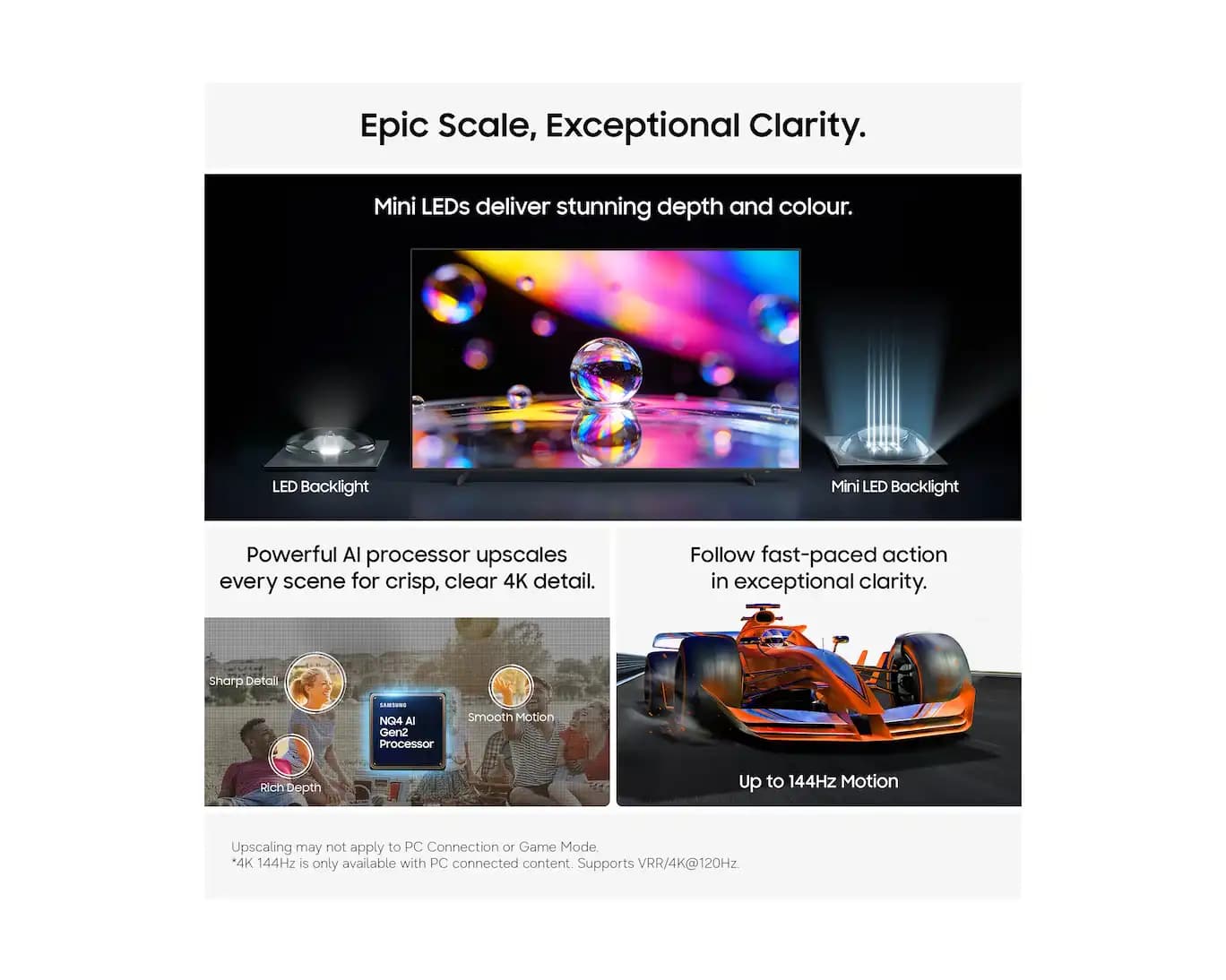 טלוויזיה חכמה Samsung UE100M90H ‏100 אינץ׳ Mini LED 4K Vision AI - יבואן רשמי