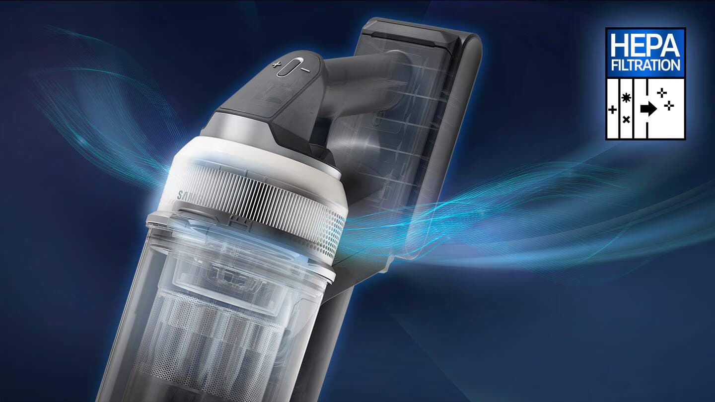 שואב אבק אלחוטי Samsung Bespoke AI Jet VS80F28DFP מבית סמסונג הכולל עמדת ריקון ועוצמת 280W | יבואן רשמי
