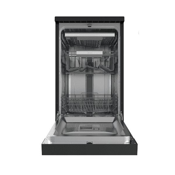 מדיח כלים צר רוחב 45 ס"מ ו־10 מערכות כלים Midea WQP8-W7634C-B עם WIFI | צבע שחור - יבואן רשמי | אספקה מהירה
