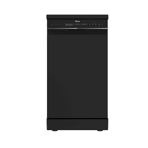 מדיח כלים צר רוחב 45 ס"מ ו־10 מערכות כלים Midea WQP8-W7634C-B עם WIFI | צבע שחור - יבואן רשמי | אספקה מהירה