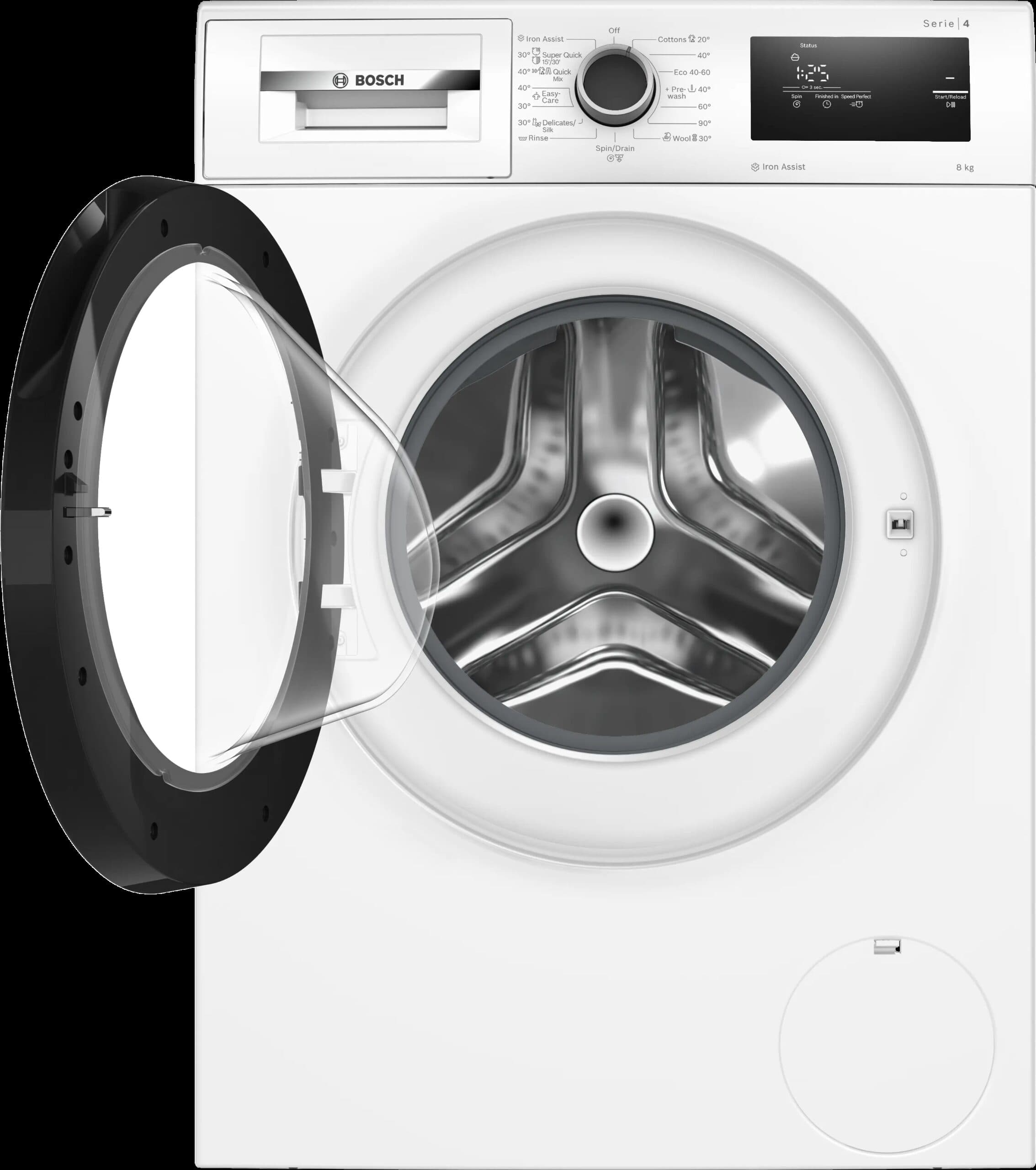 מכונת כביסה 8 ק״ג WAN2806NBY עם Iron Assist שקטה וחסכונית 1400 סל״ד | משלוח מהיר