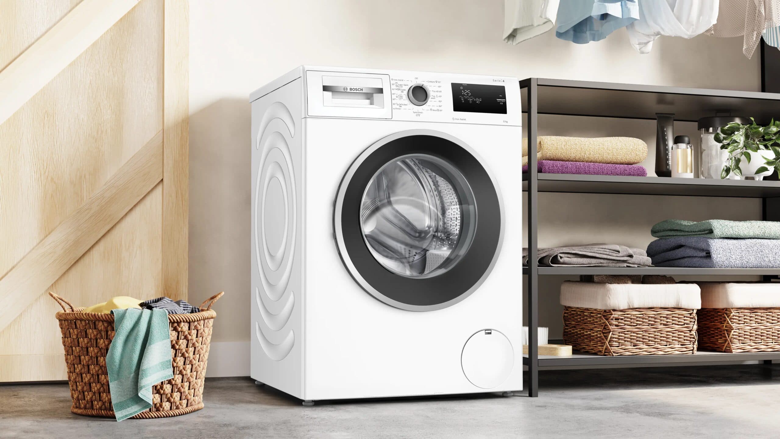מכונת כביסה 8 ק״ג WAN2806NBY עם Iron Assist שקטה וחסכונית 1400 סל״ד | משלוח מהיר