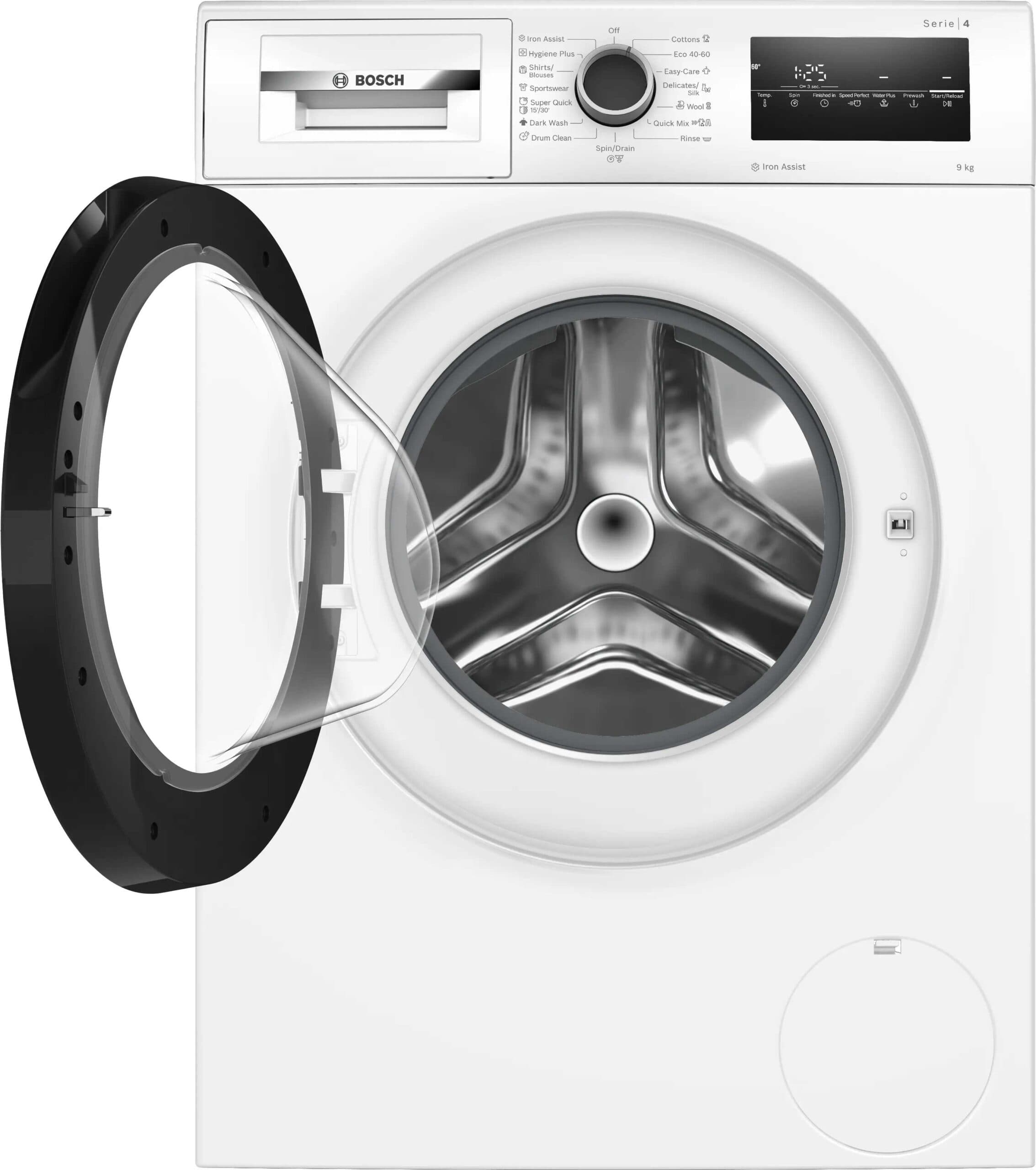 מכונת כביסה 9 ק״ג BOSCH WAN2826BBY עם מנוע שקט 1400 סל"ד מסדרת בוש Serie 4 | תוצרת אירופה (פולין) | משלוח מהיר