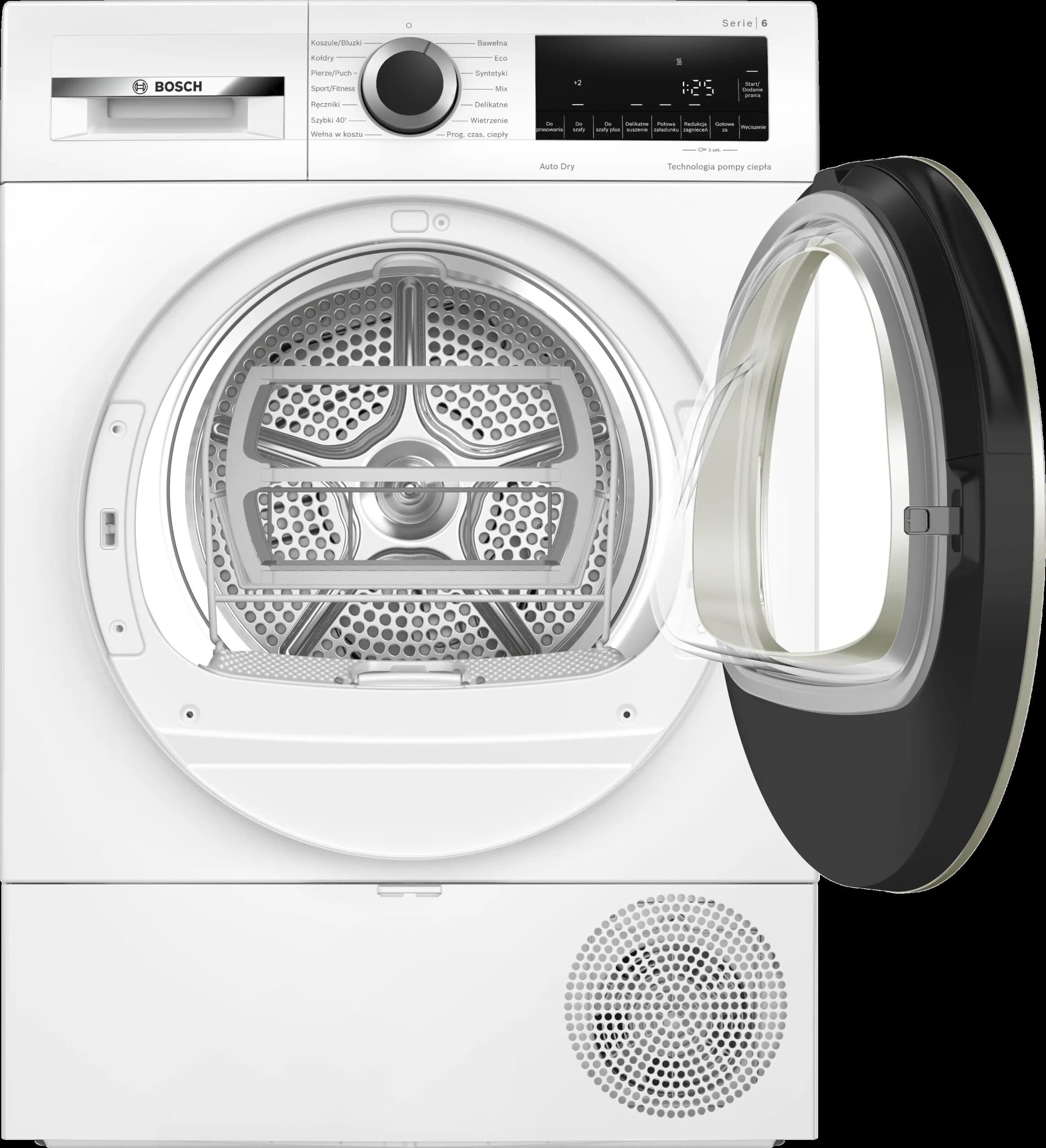 מייבש כביסה 9 ק"ג Bosch WQG1417EPL עם משאבת חום Heat Pump | משלוח מהיר
