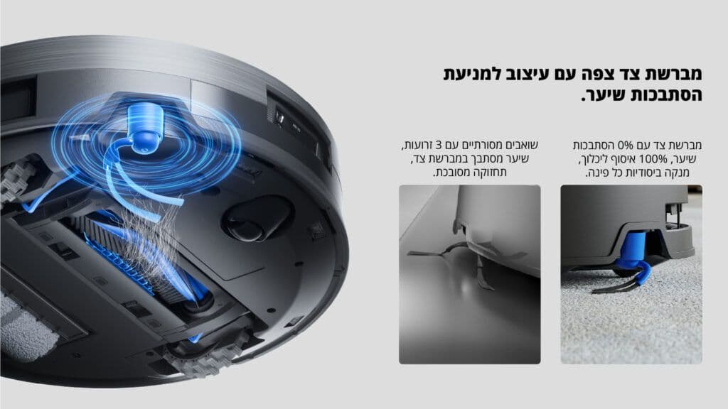 שואב אבק רובוטי שוטף ECOVACS DEEBOT X11 PRO OMNI עם תחנה חכמה ועוצמת שאיבה 19,500Pa | משלוח מהיר