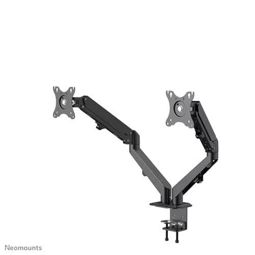 Neomounts DS70-700BL2 - זרוע שולחנית כפולה לשני מסכי מחשב 17–27 אינץ' עם בולמי גז | יבואן רשמי