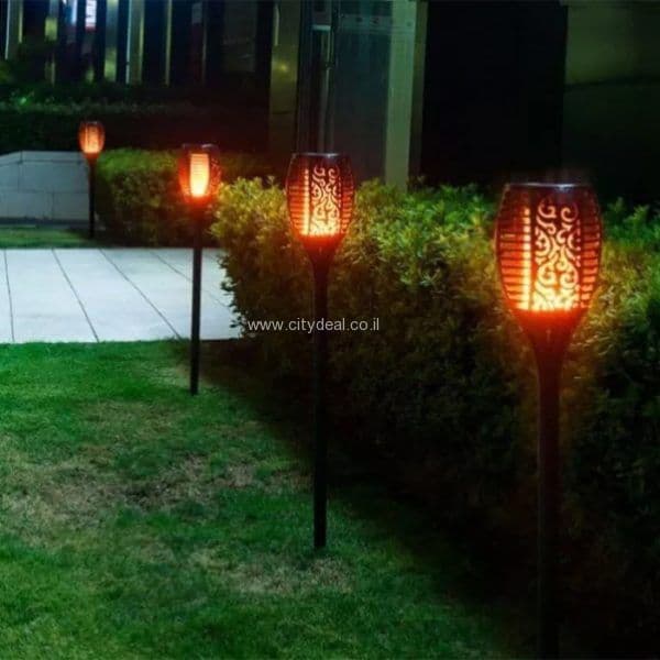 תאורת גינה סולאריות דגם להבה 5W POWERLINE דגם ZD-HJD-2