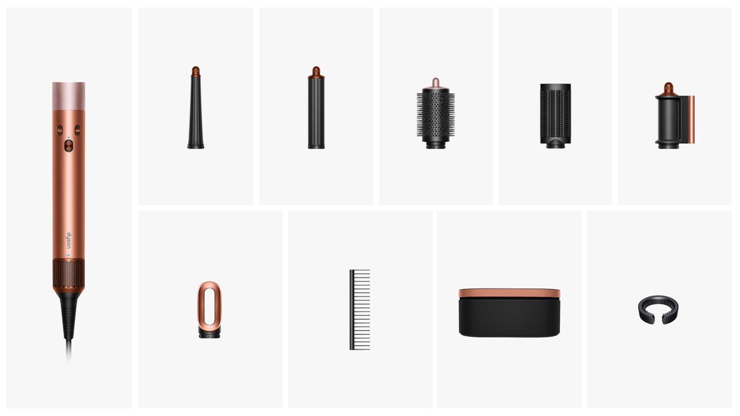 Dyson Airwrap i.d™ HS08 Rose Gold מעצב ומייבש שיער חכם לשיער חלק וגלי | יבואן רשמי