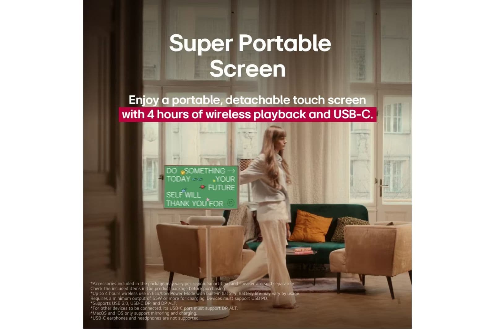 LG 27LX6TDGA מסך מגע נייד 27 אינץ LG StanbyME 2 QHD | יבואן רשמי משלוח מהיר