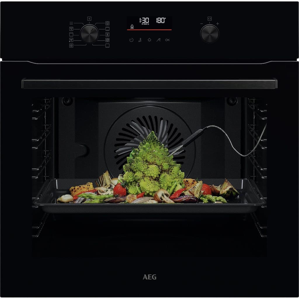 תנור אפייה בנוי 71 ליטר AEG OS6AB50AK שחור עם Food Sensor | תוצרת גרמניה | משלוח מהיר