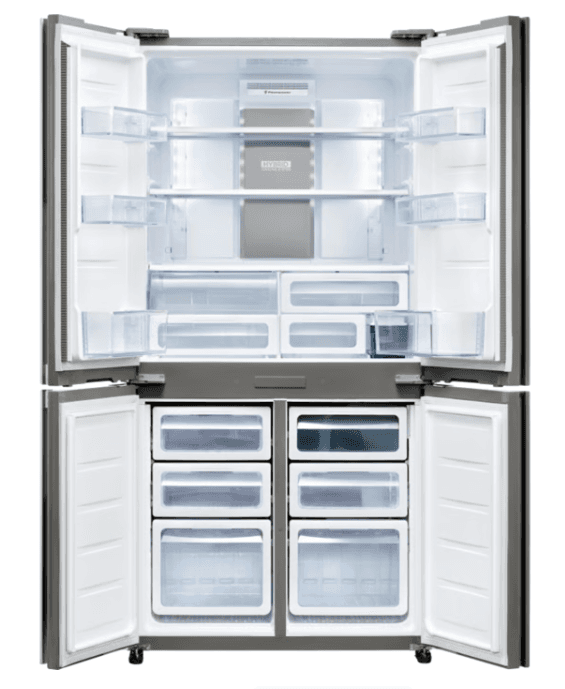 מקרר 4 דלתות SHARP SJ-9270W מקפיא תחתון שארפ אינוורטר NoFrost לבן עם פיקוד שבת - יבואן רשמי