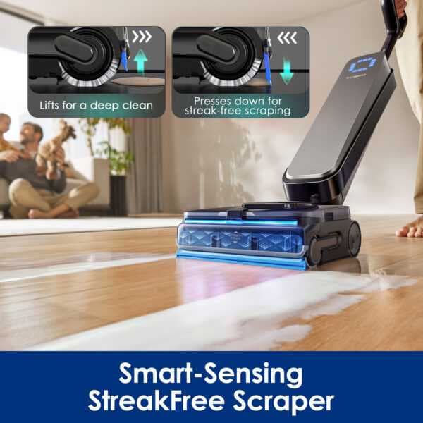 שואב שוטף Tineco FLOOR ONE S9 Scientist טינקו 22,000Pa חיווי קולי בעברית וייבוש 85°C | יבואן רשמי-משלוח מהיר