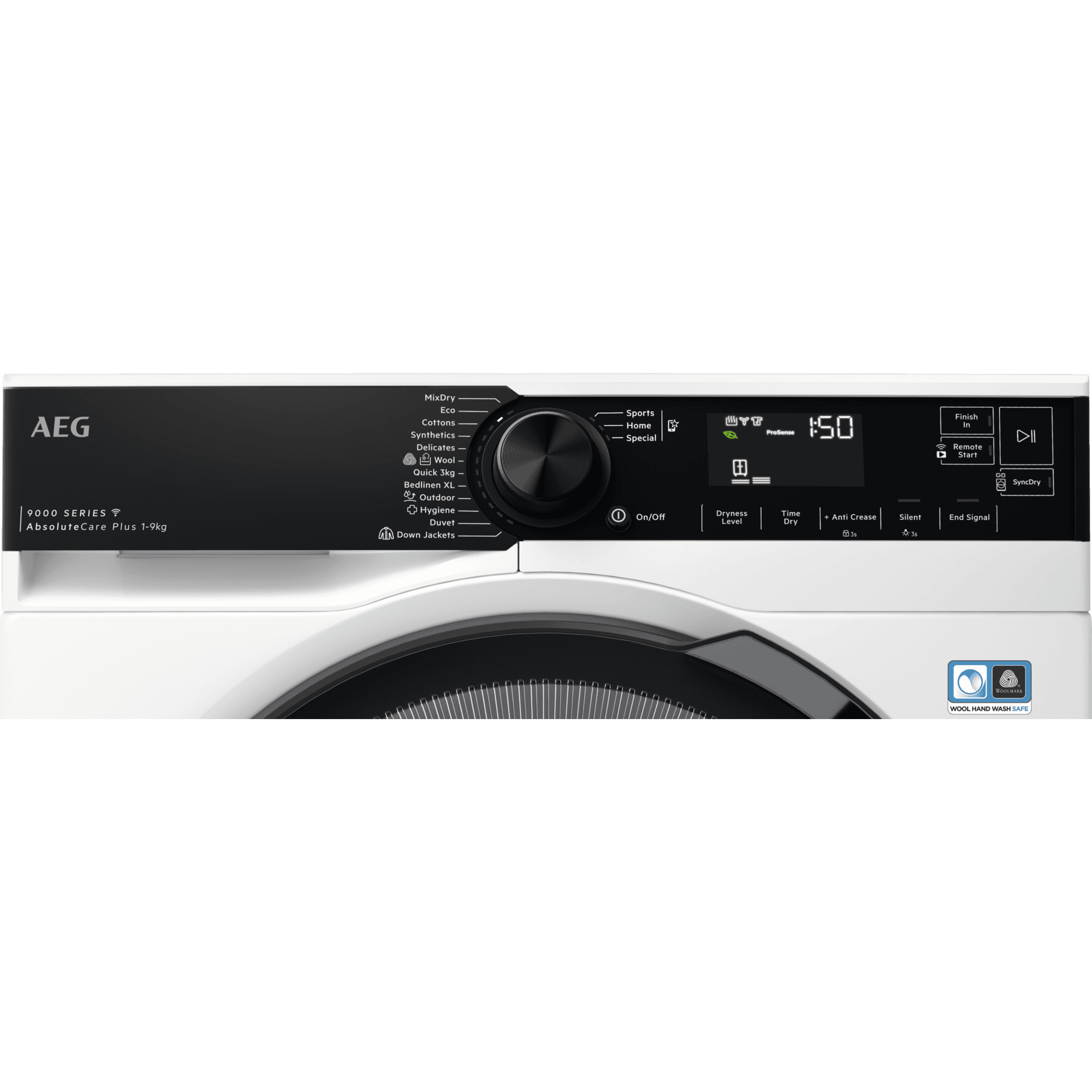 מייבש כביסה AEG ‏9 ק״ג עם משאבת חום AbsoluteCare סדרה 9000 דגם T9396OBCM