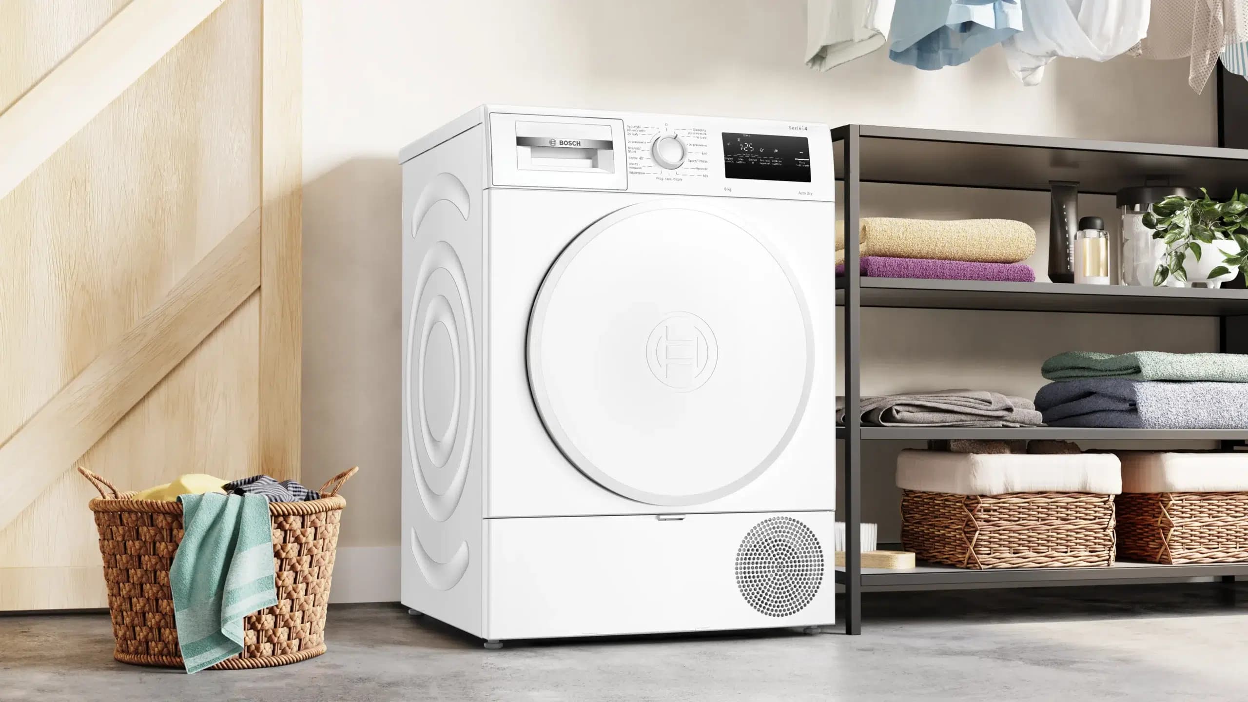 מייבש כביסה 8 ק״ג Bosch Serie 4 WTH83277PL משאבת חום AutoDry- משלוח מהיר