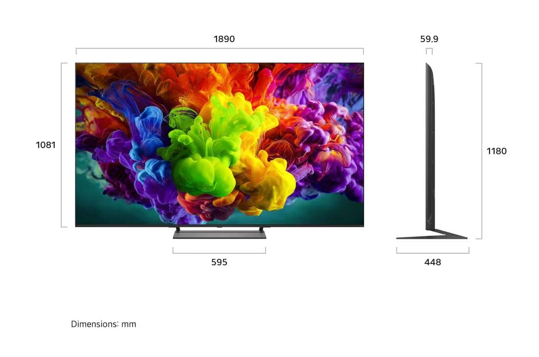 טלוויזיה חכמה 85 אינץ' LG 85QNED93B6A QNED evo Mini LED 4K AI - יבואן רשמי