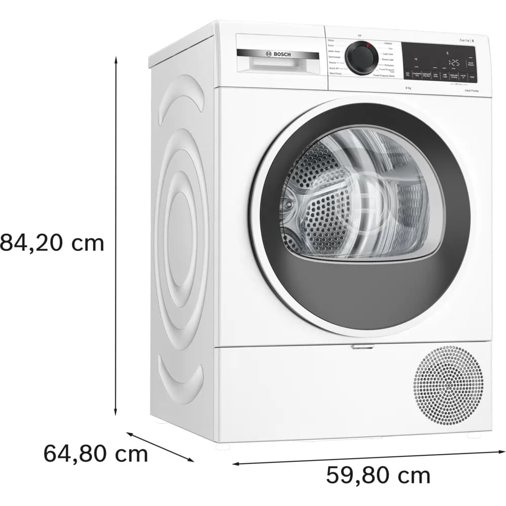 מייבש כביסה משאבת חום 9 ק״ג Bosch Serie 6 WQG2328