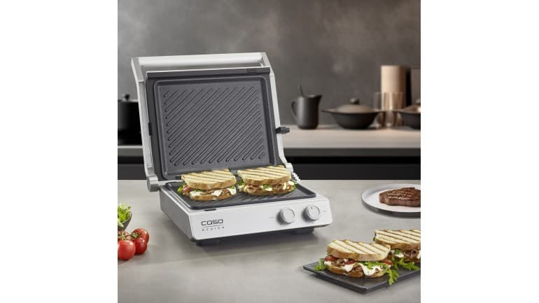 טוסטר לחיצה CASO SteakChef עם פתיחה מלאה לפלנצ'ה ומצב גריל- יבואן רשמי | משלוח מהיר