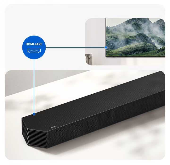 מקרן קול Samsung HW-Q800H ‏5.1.2 ערוצים עם סאב וופר Dolby Atmos | יבואן רשמי-משלוח מהיר