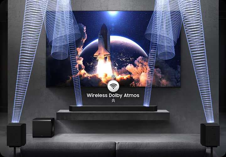 מקרן קול Samsung HW-Q990H ‏11.1.4 ערוצים Dolby Atmos עם סאבוופר ורמקולים אחוריים - יבואן רשמי משלוח מהיר