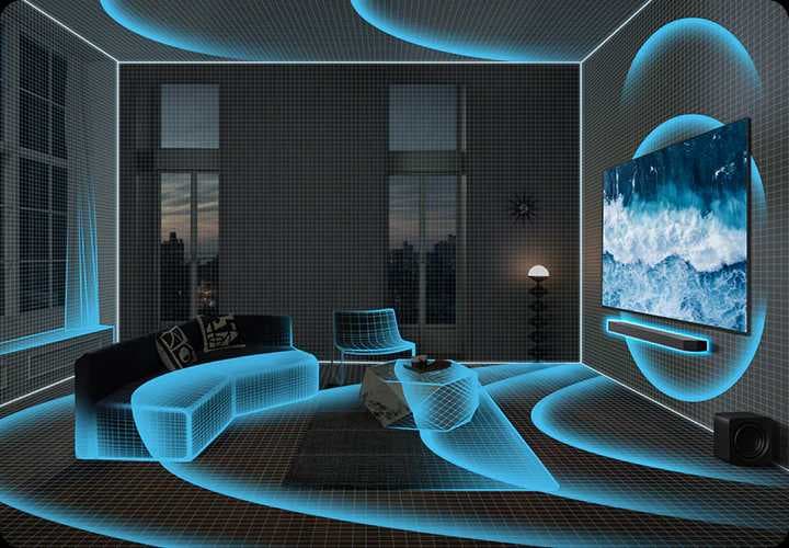 מקרן קול Samsung HW-Q990H ‏11.1.4 ערוצים Dolby Atmos עם סאבוופר ורמקולים אחוריים - יבואן רשמי משלוח מהיר