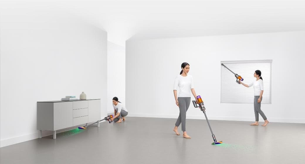 שואב אבק אלחוטי Dyson V12 Detect Slim Absolute SV46 עם Fluffy Optic™ - יבואן רשמי | משלוח מהיר