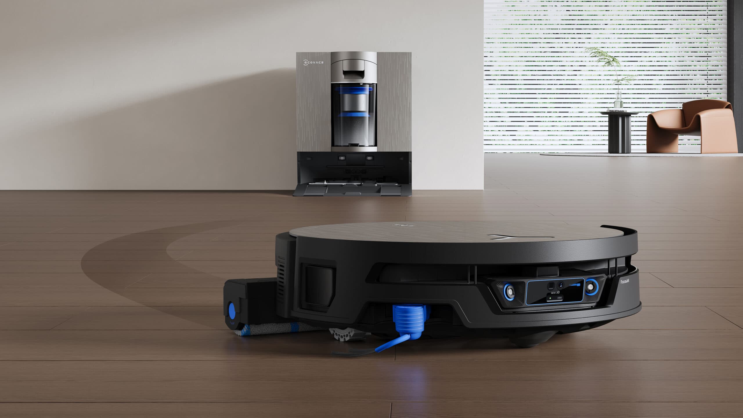 שואב שוטף רובוטי ECOVACS DEEBOT X12S OmniCyclone עם תחנת ריקון ללא שקיות