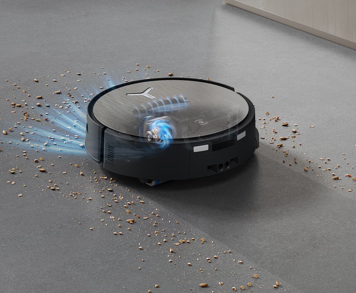 שואב שוטף רובוטי ECOVACS DEEBOT X12S OmniCyclone עם תחנת ריקון ללא שקיות