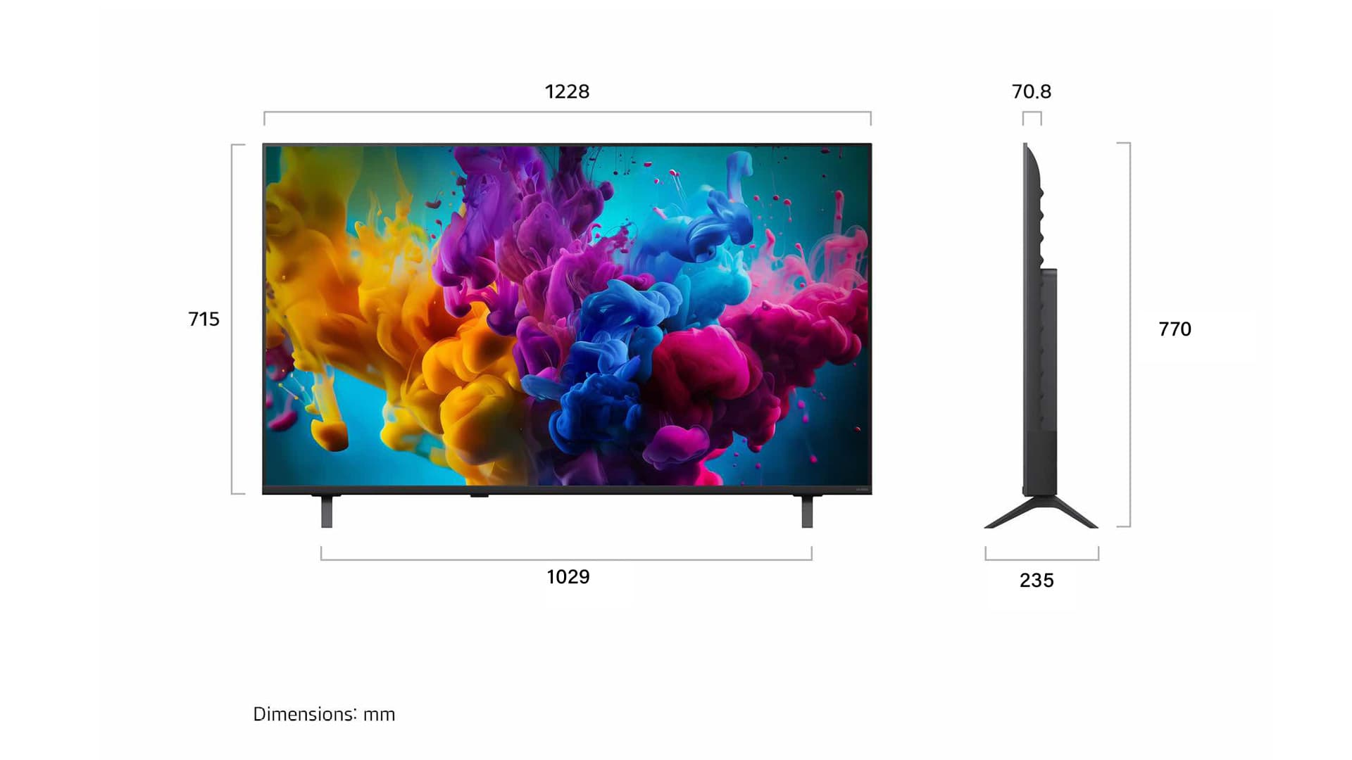 טלוויזיה חכמה LG QNED evo Mini LED בגודל 55 אינץ׳ 4K עד 144Hz דגם 55QNED8MB6T - יבואן רשמי