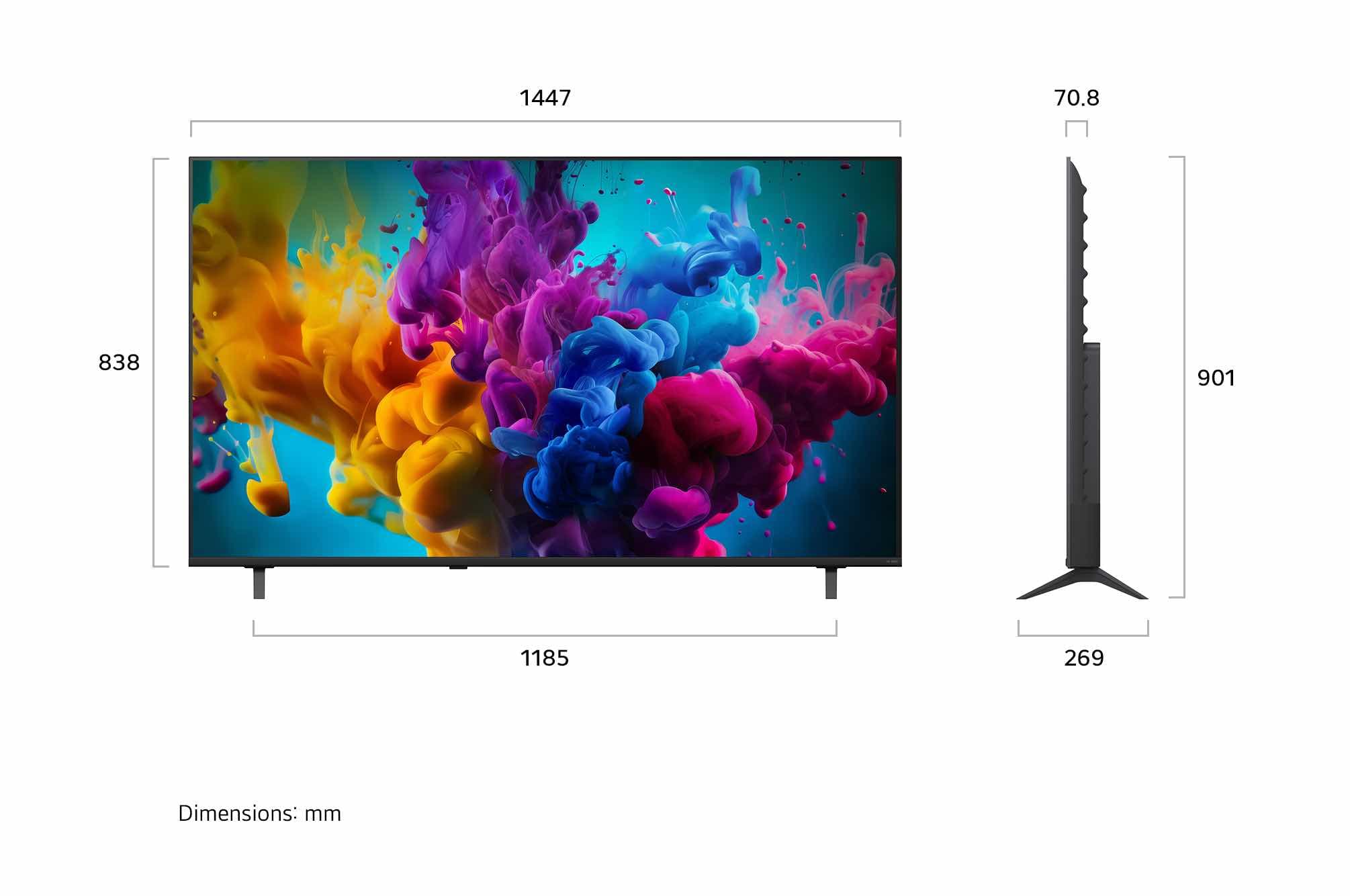 טלוויזיה חכמה LG QNED evo Mini LED בגודל 65 אינץ׳ 4K עד 144Hz דגם 65QNED8MB6T - יבואן רשמי
