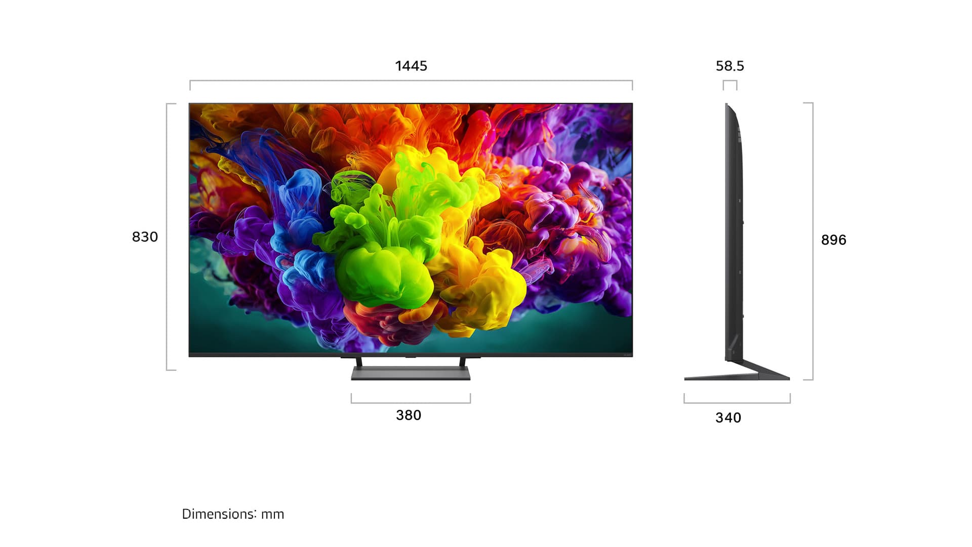טלוויזיה חכמה 65 אינץ׳ LG 65QNED93B6A QNED evo AI Mini LED 4K עם Dolby Vision וקצב רענון משתנה עד 144Hz - יבואן רשמי