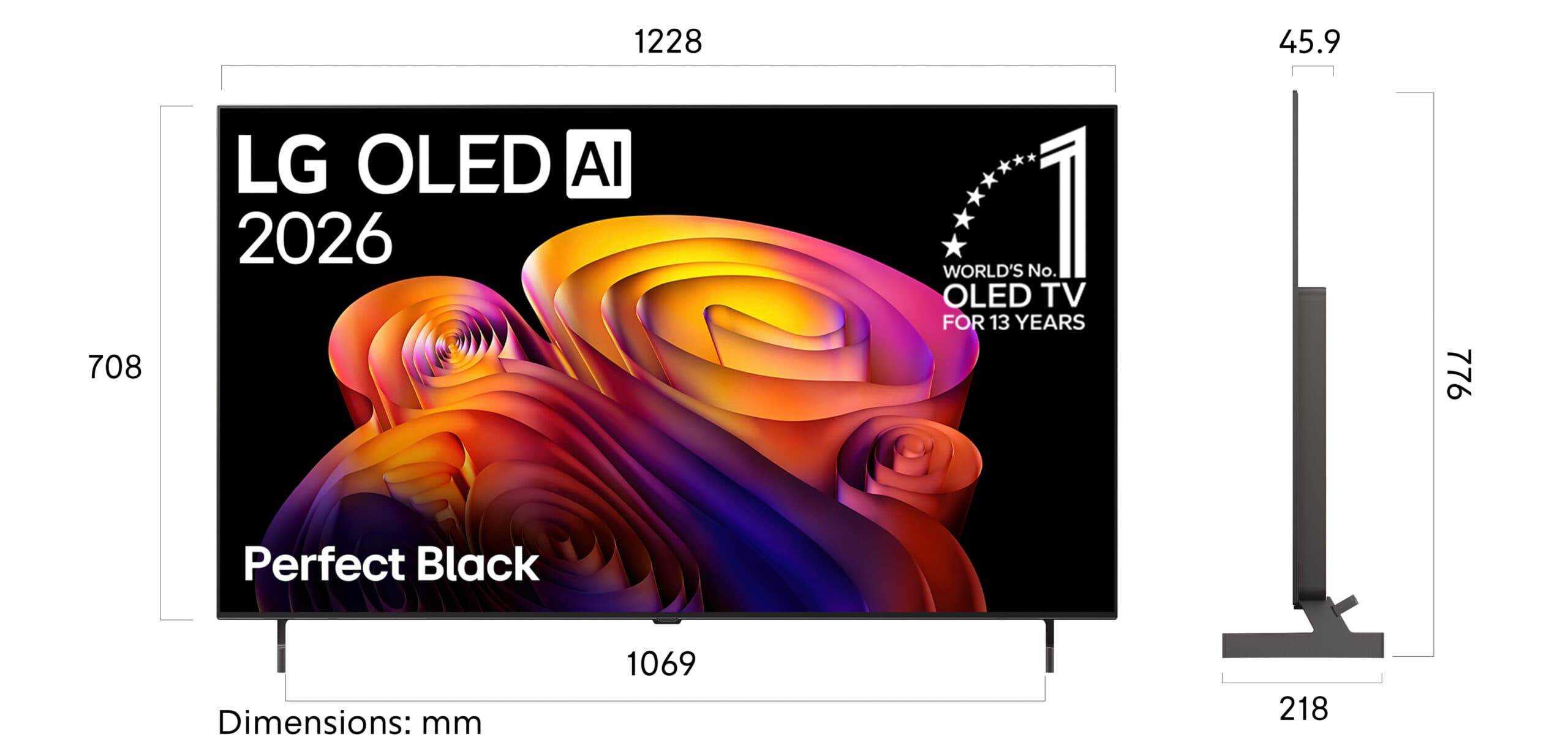 טלוויזיה חכמה 55 אינץ׳ LG OLED55B6ELA - מסך OLED 4K, קצב רענון 120Hz ומערכת webOS 26 - יבואן רשמי