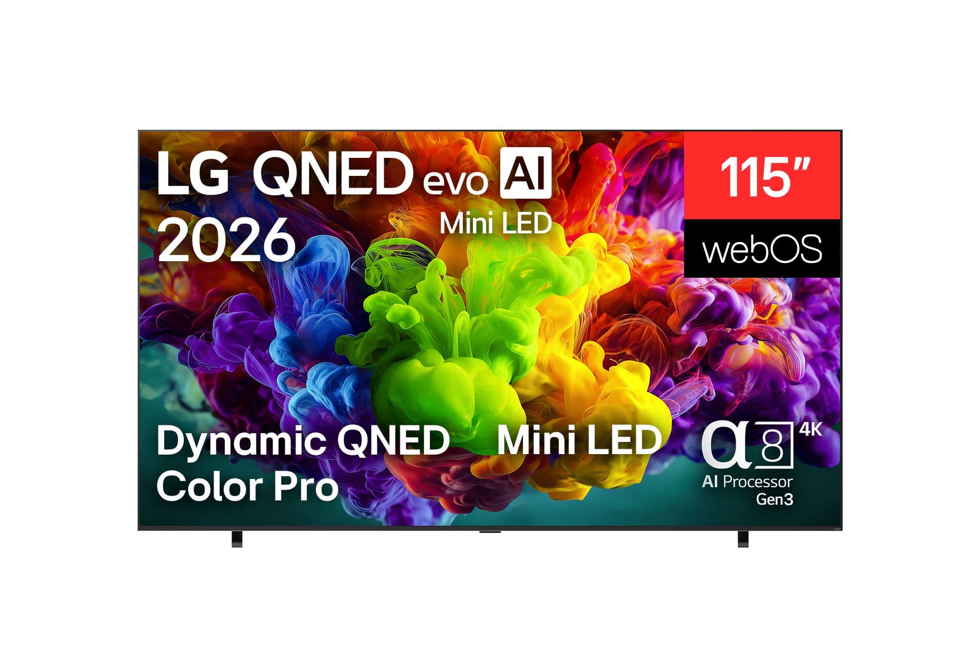 טלוויזיה חכמה 115 אינץ׳ LG 115QNED93B6 QNED evo AI MiniLED 4K - יבואן רשמי
