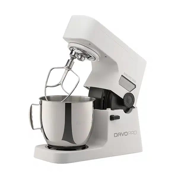 מיקסר מקצועי DAVO PRO DSM5850 מאסטרו לבן מינרלי עם קערת נירוסטה 7.8 ליטר ו־10 מהירויות - יבואן רשמי | משלוח מהיר