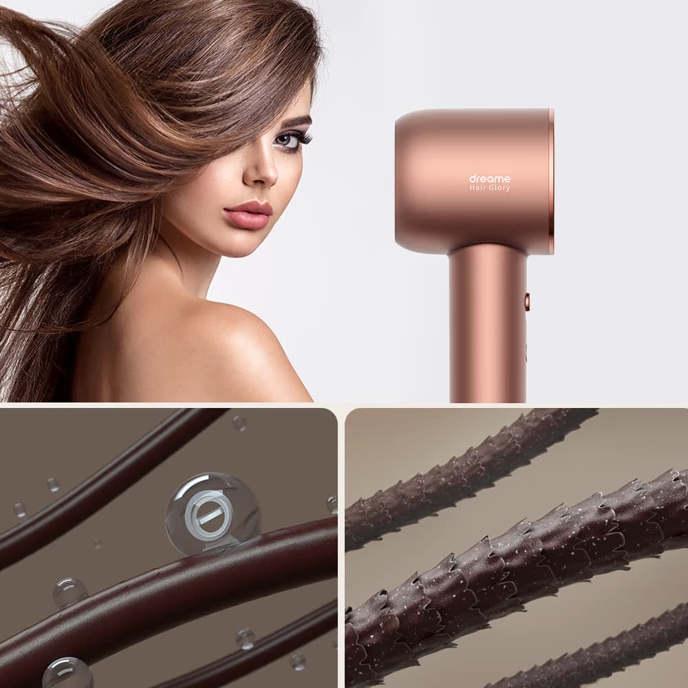מייבש שיער Dreame Hair Glory Rose רוז | 1600W ובקרת חום NTC | משלוח מהיר
