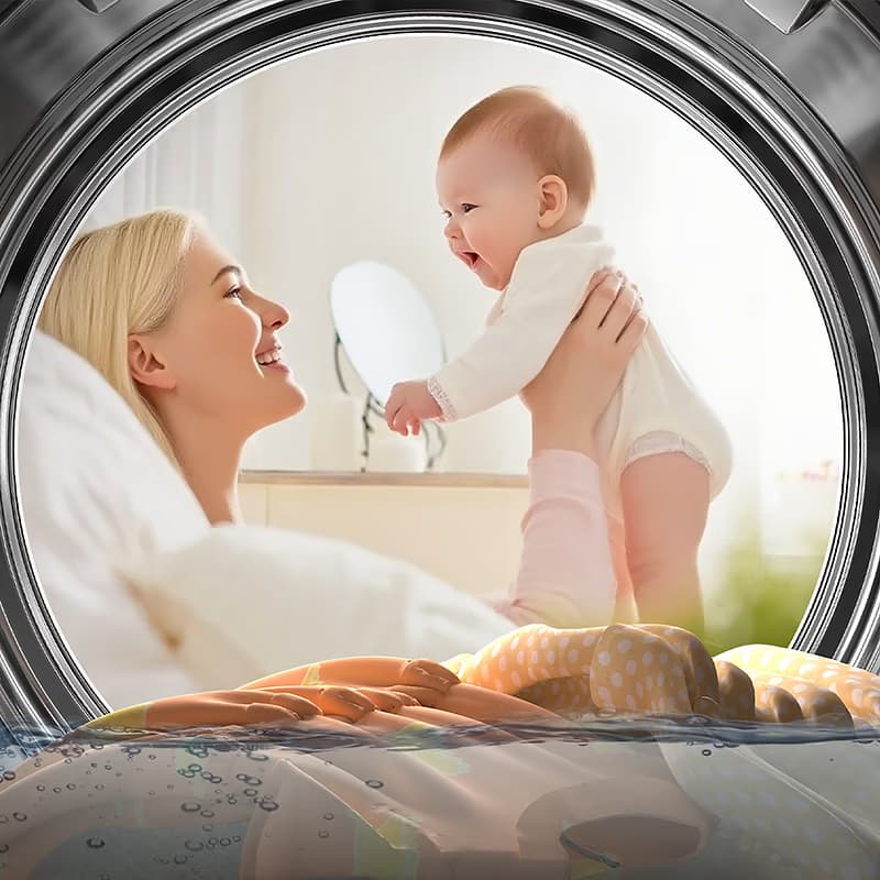 מכונת כביסה Dreame P5 ‏10 ק״ג | 1,400 סל״ד, קיטור ו־4D Handwash