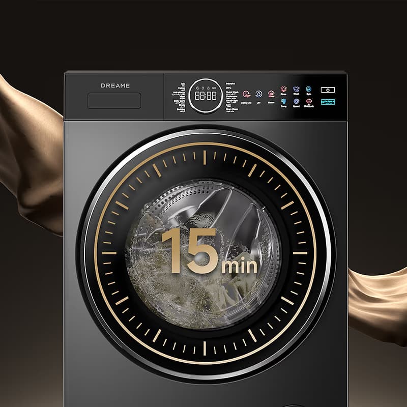 מכונת כביסה Dreame P5 ‏10 ק״ג | 1,400 סל״ד, קיטור ו־4D Handwash