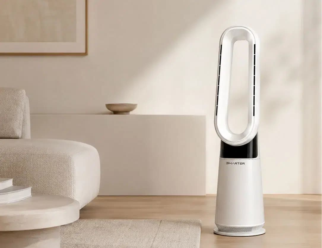 מטהר אוויר, מאוורר ומפזר חום חכם 4 ב-1 SMARTER PureClimate H4 לבן - יבואן רשמי