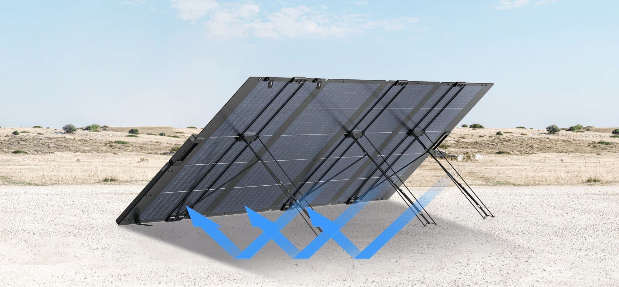 פאנל סולארי מתקפל EcoFlow 400W NextGen לטעינת תחנות כוח תואמות עם קליטה דו־צדדית ויעילות המרה עד 25% - יבואן רשמי | משלוח מהיר